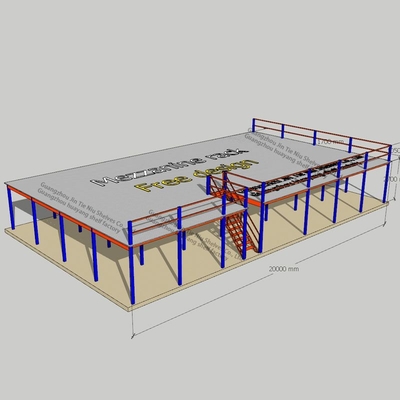 plancher de mezzanine à plusieurs niveaux d'usine d'ODM de stockage de plancher de mezzanine 4.5T