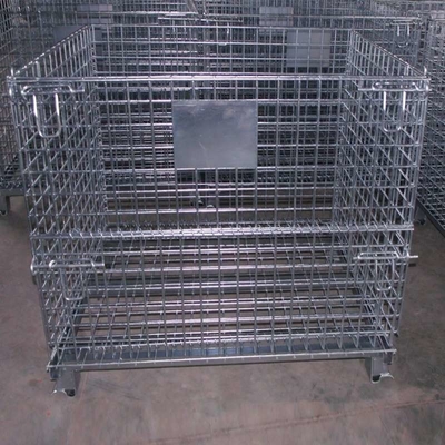 Le stockage d'entrepôt de logistique met en cage la sécurité du fil 500kg avec des roues