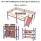 3 plates-formes de mezzanine de stockage de panneau de contreplaqué de système d'étirage de mezzanine de rangées